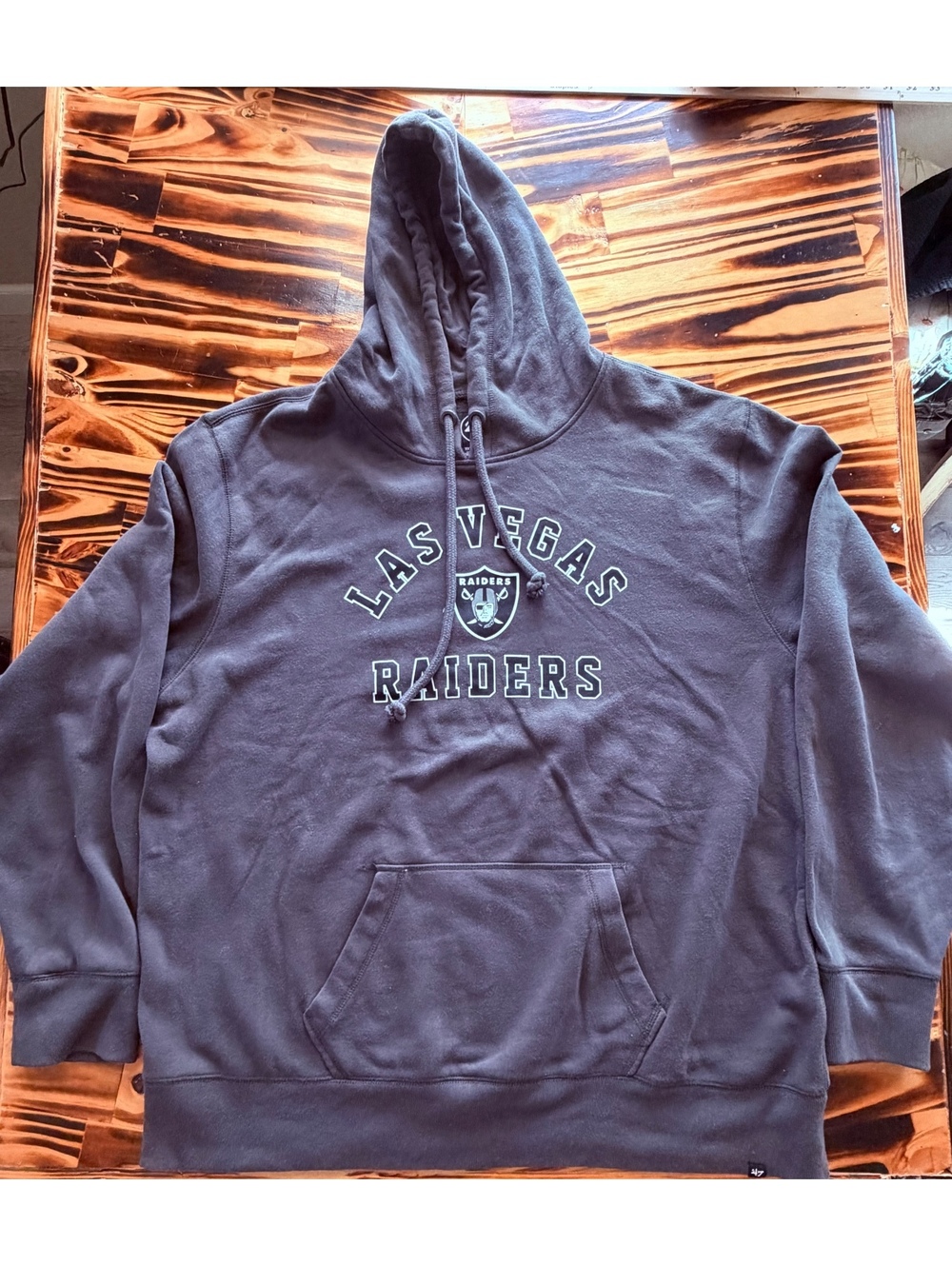 '47 Las Vegas Raiders XXX-Large Charcoal Pullover Hoodie with Front Pocket